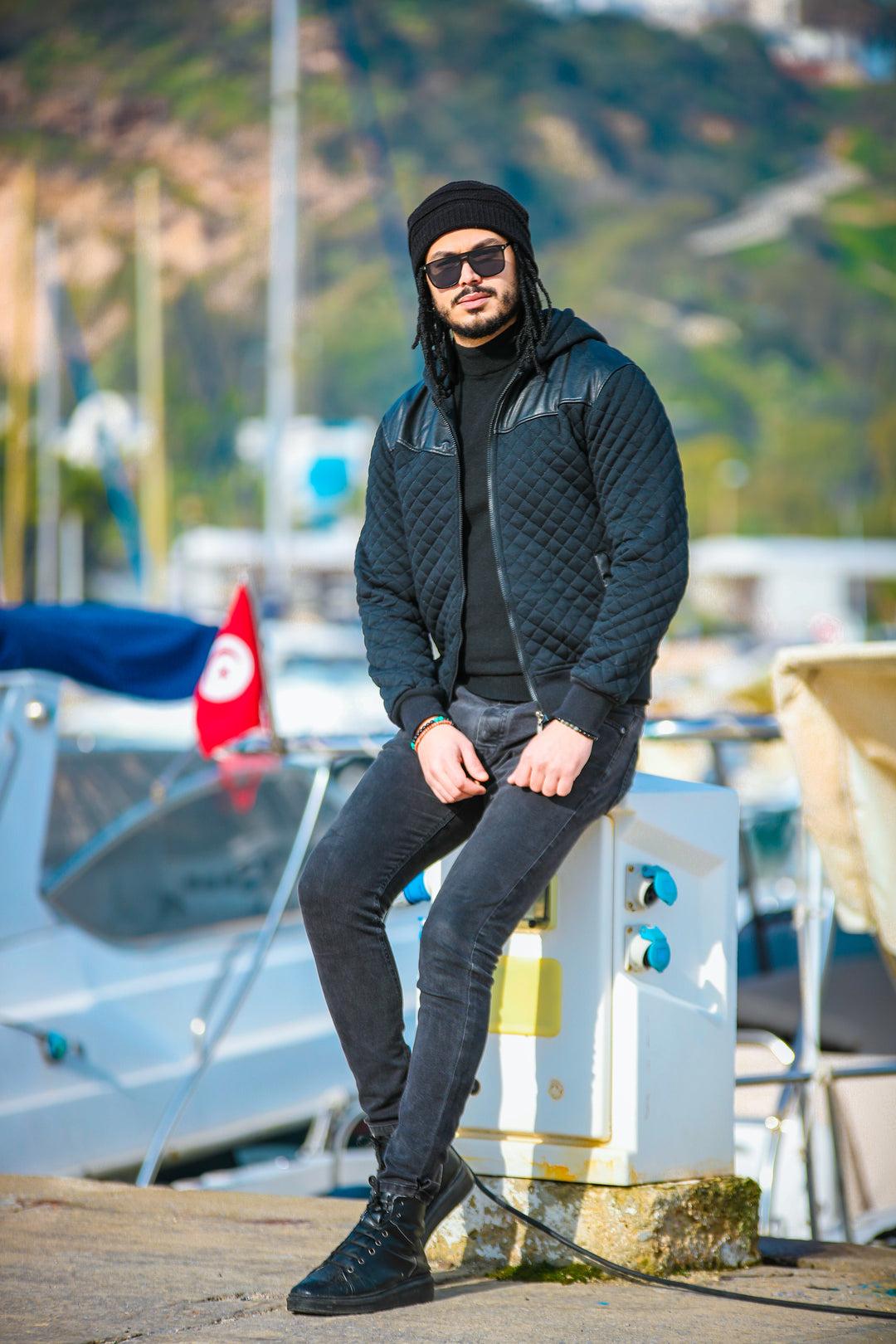 Veste Matelassee Noir