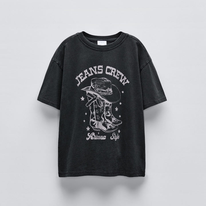 Moudda ZARA - T-shirt imprimé bottes cowboy - Tunisie 1