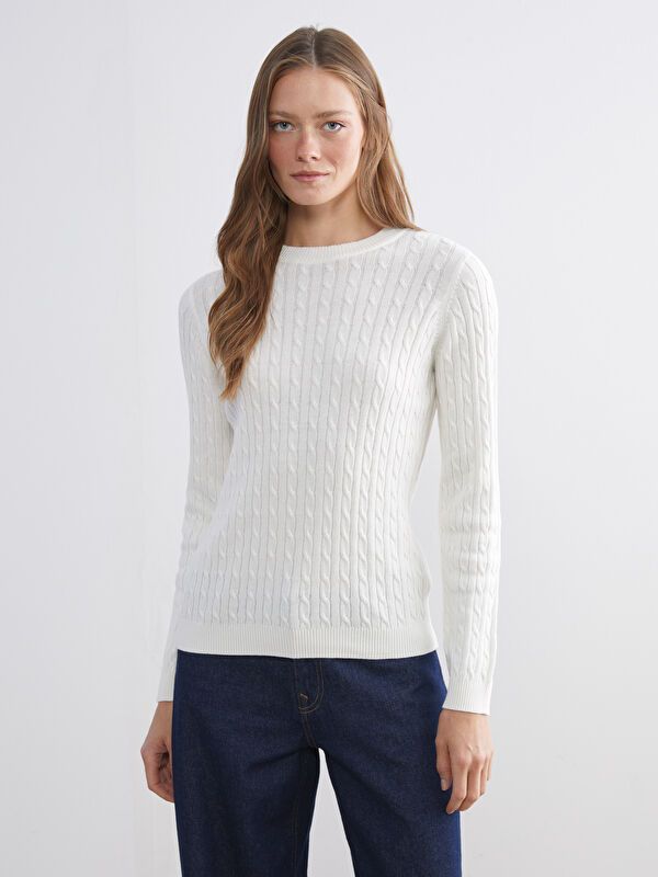 Moudda LC Waikiki - Pull tricot maternité Femme Ecru - Tunisie 1