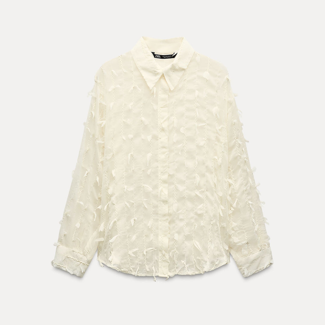 Moudda ZARA - Chemise fluide franges, manches longues - Tunisie 1