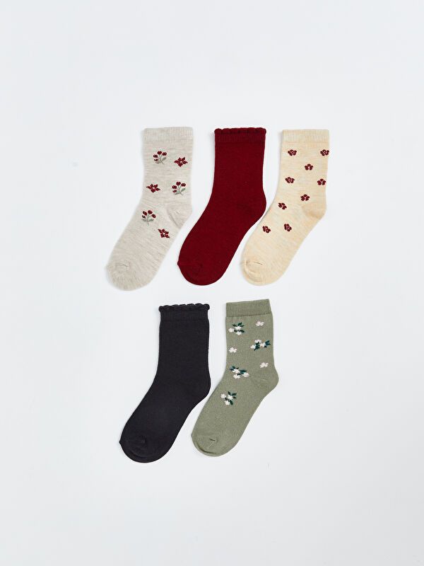 Moudda LC Waikiki - Chaussettes courtes Fille Mélange écru - Tunisie 1