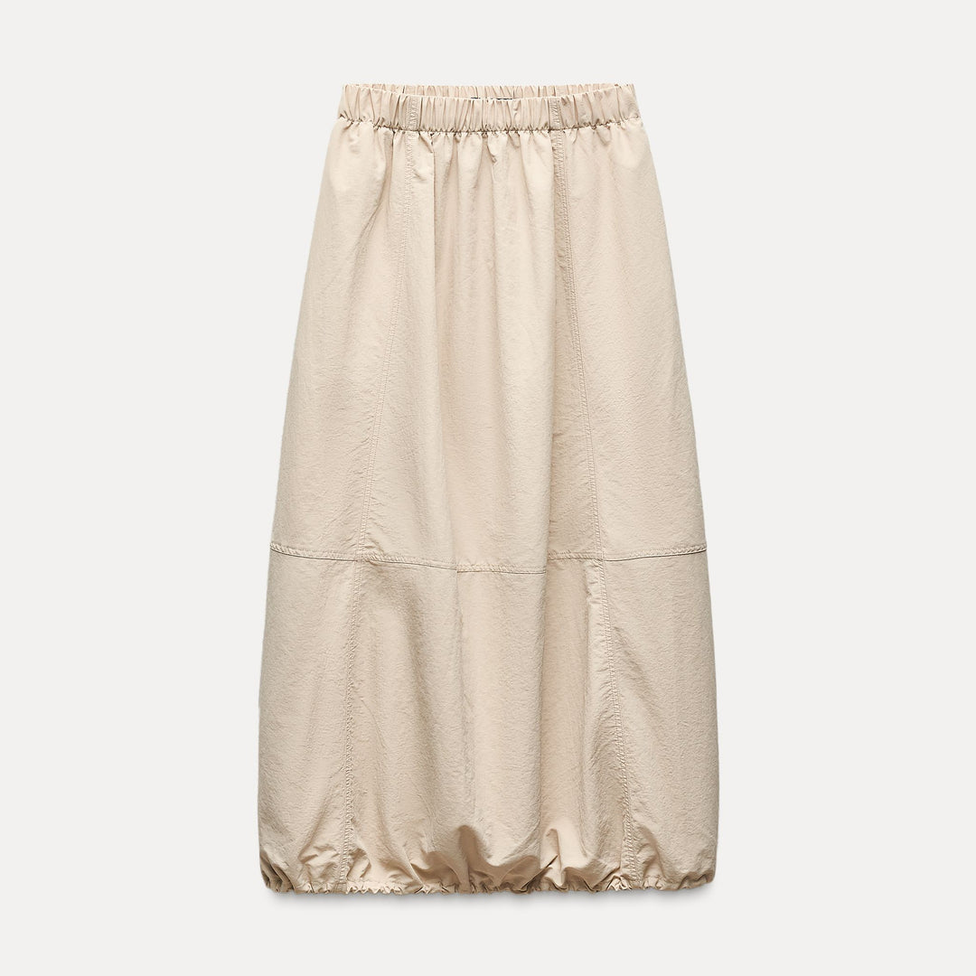 Moudda ZARA - Jupe mi-longue ballon nylon stoppeur taille élastique - Tunisie 1