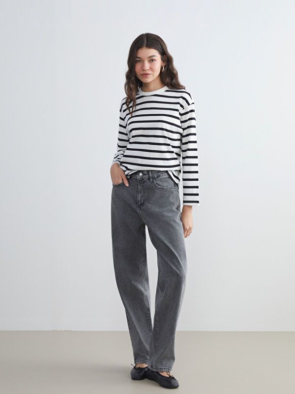 Moudda LC Waikiki - Body en jersey manches longues Femme Ecru - Tunisie 2