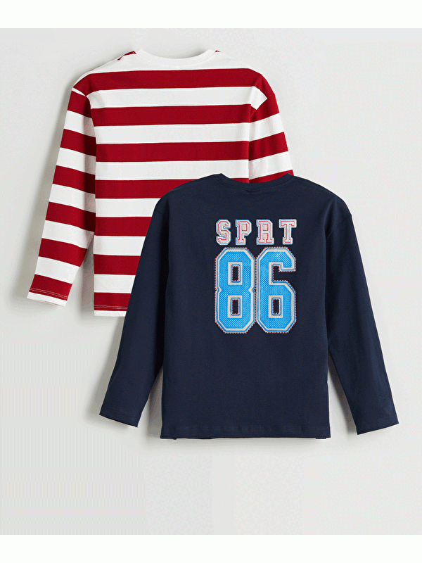 Moudda LC Waikiki - Pack body jersey manches longues Garçon Bleu marine foncé - Tunisie 3