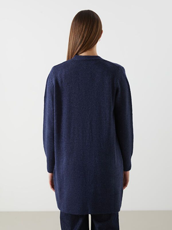 Moudda LC Waikiki - Cardigan tricot épais Femme Mélange indigo - Tunisie 4