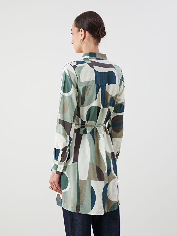 Moudda LC Waikiki - Tunique tissée imprimée manches longues Femme Imprimé mélange - Tunisie 4