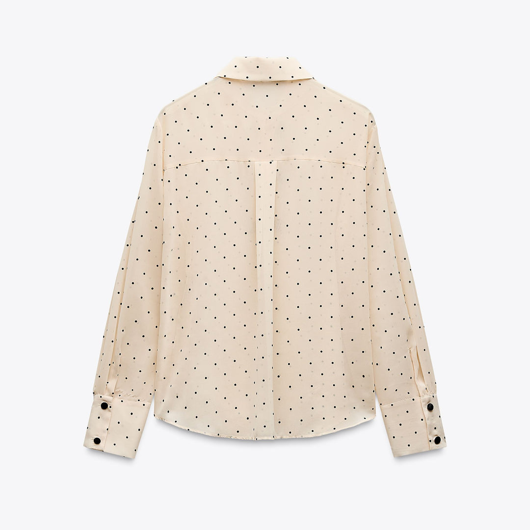 Moudda ZARA - Chemise - Pois, Nœuds Contrastés & Bouton Recouvert - Tunisie 2