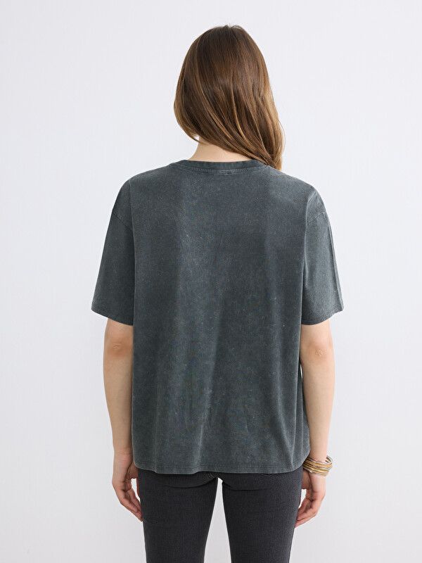 Moudda LC Waikiki - Body imprimé manches courtes en jersey pour Femme couleur Rodeo anthracite - Tunisie 4