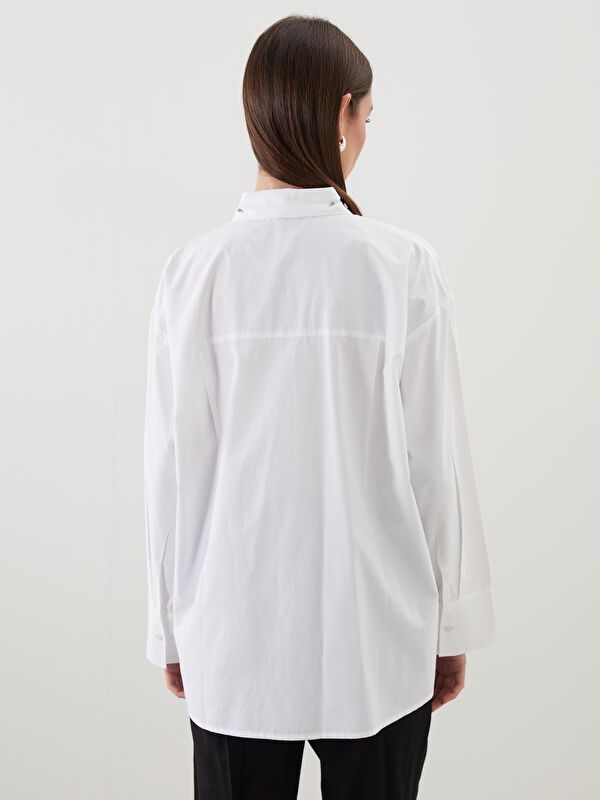 Moudda LC Waikiki - Tunique tissée manches longues Femme Ecru - Tunisie 4