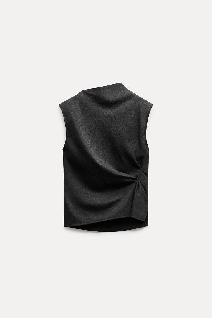 Ensemble 325 - Top laine manches sarrasin