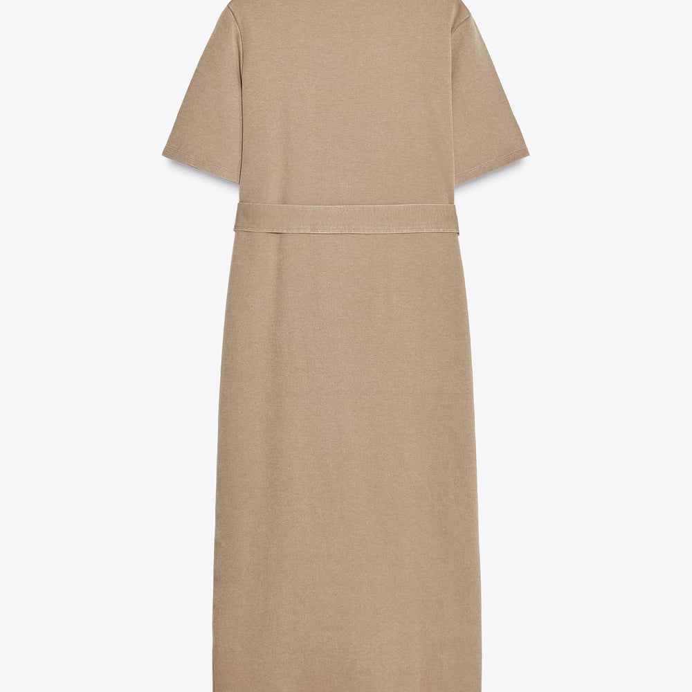 Moudda ZARA - Robe Midi Interlock Lavé - Ceinture - Tunisie 2