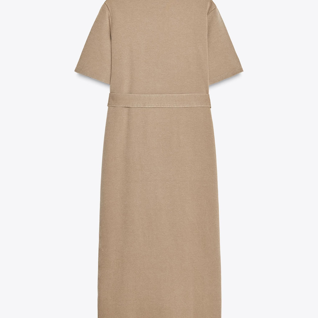 Moudda ZARA - Robe Midi Interlock Lavé - Ceinture - Tunisie 2