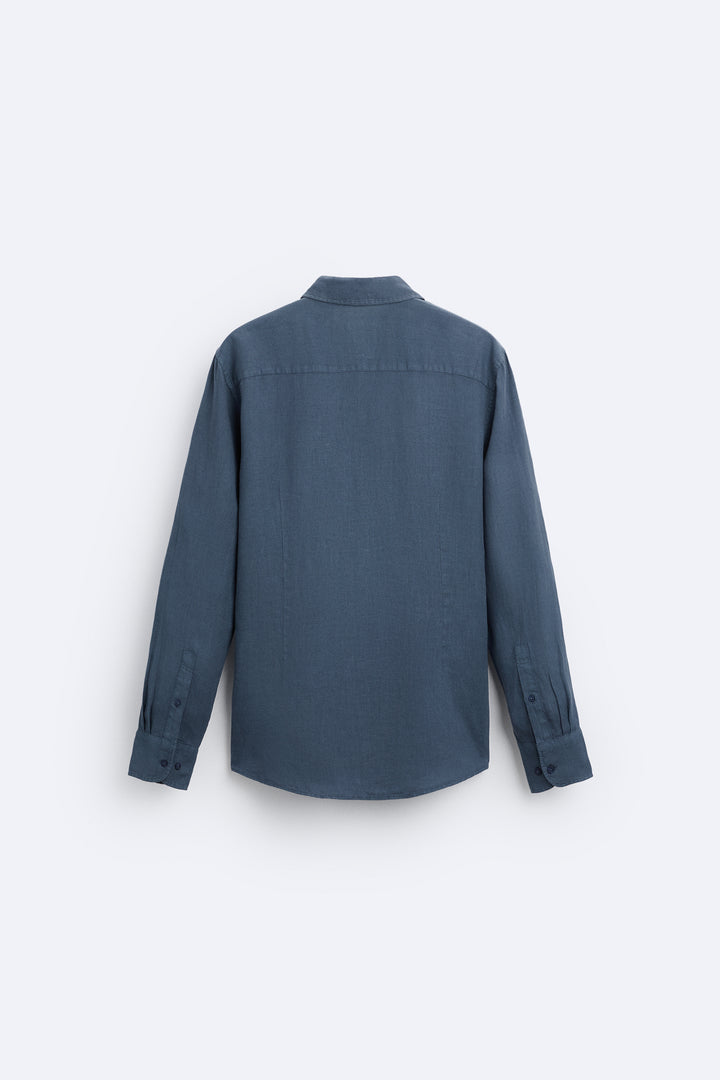 Chemise 100% Lin Couleurs Manches Longues