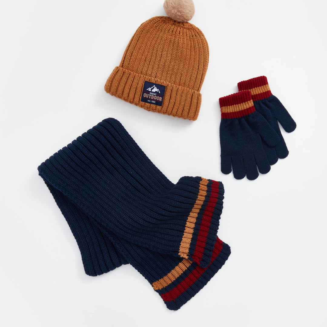 Moudda LC Waikiki - Echarpe/béret/gants tricot Garçon Jaune foncé - Tunisie 1