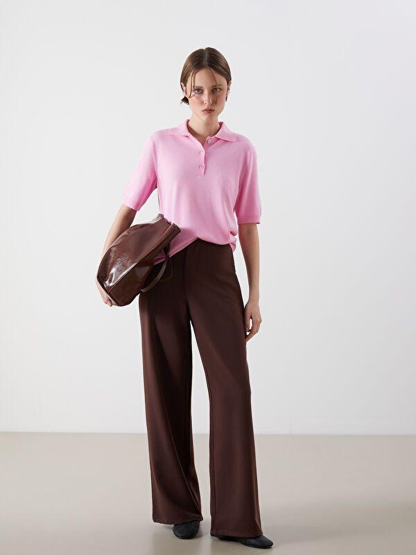 Moudda LC Waikiki - Pantalon tissé moyen Femme Brun chocolat - Tunisie 1