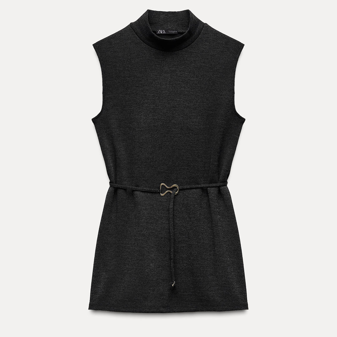 Moudda ZARA - Top - Col Perkins & Ceinture Soft Piqué - Tunisie 1
