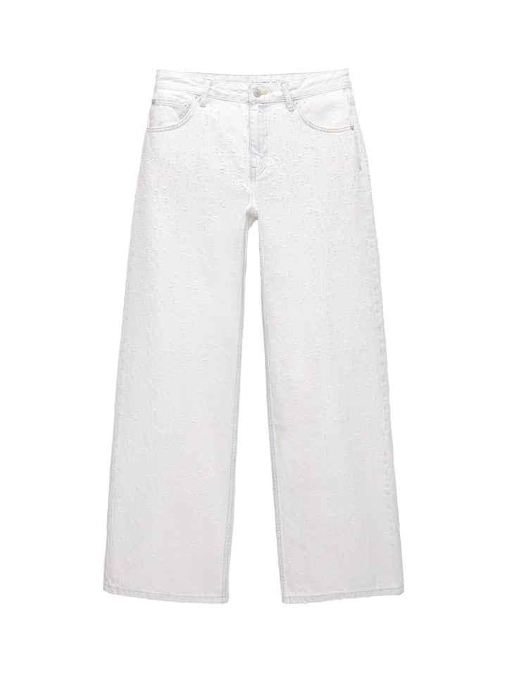 Moudda PULL & BEAR - Pantalon Denim Droit Taille Moyenne Mini Déchiré - Tunisie 6