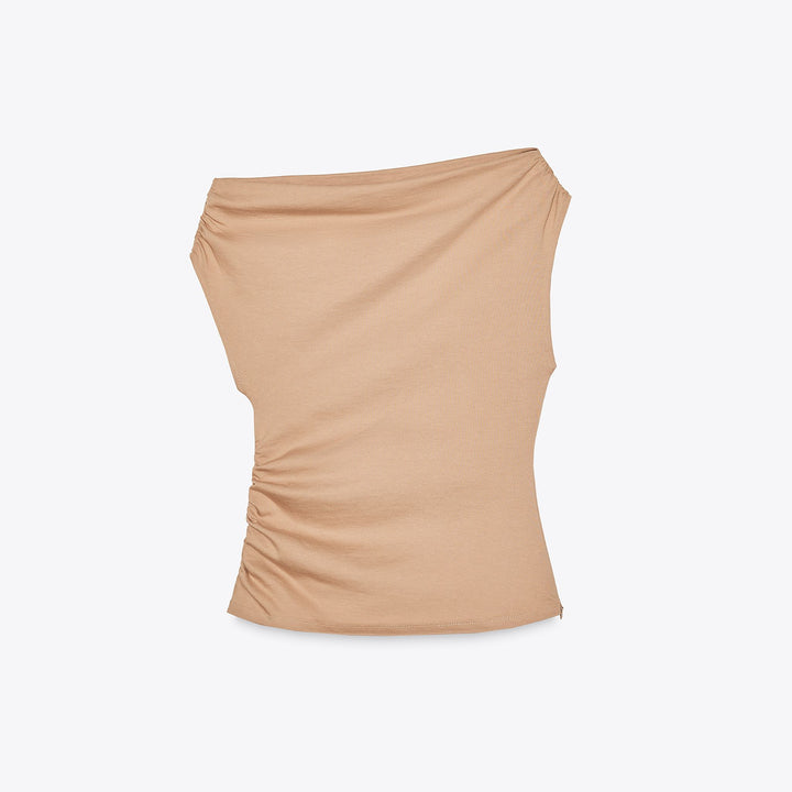 Moudda ZARA - T-Shirt Coton - Fronces Asymétriques - Tunisie 1