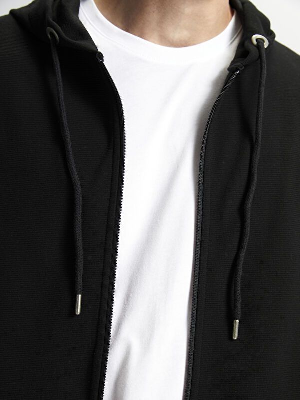 Moudda LC Waikiki - Cardigan jersey basique Homme Noir - Tunisie 3