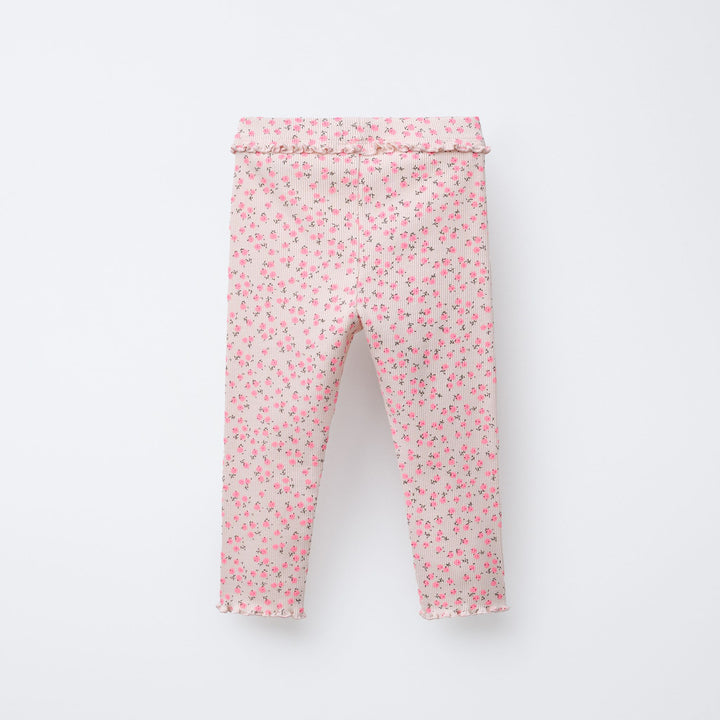 Moudda ZARA - Pack Leggings Enfant - Côtes Allover Fleur + Uni - Tunisie 3