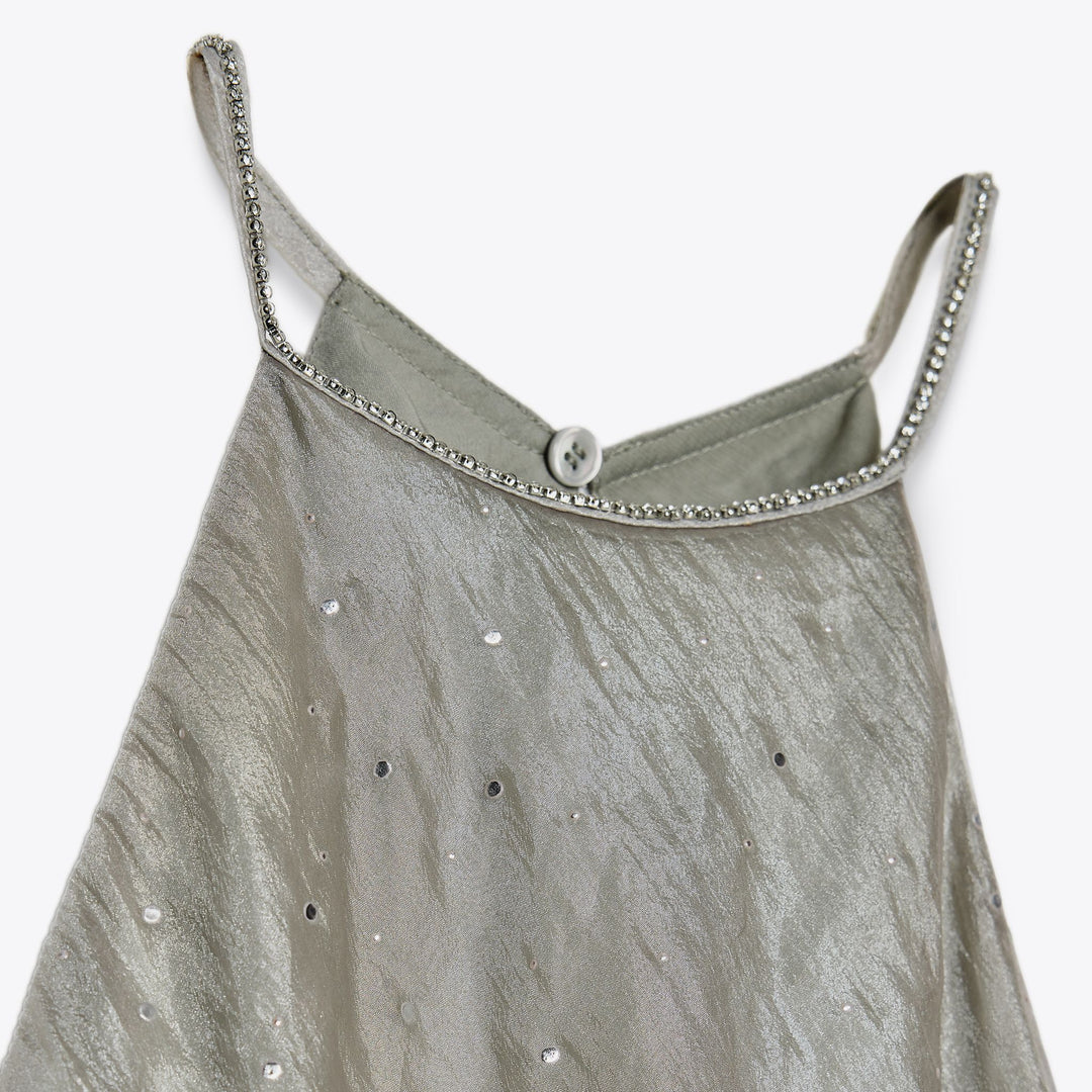 Moudda ZARA - Robe Midi - Col Halter & Bretelle Bijou - Tunisie 3