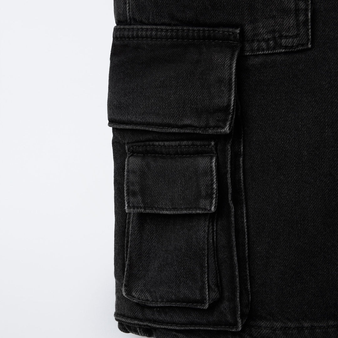 Moudda ZARA - Bermuda Denim - Multicargo Noir (Street) - Tunisie 4