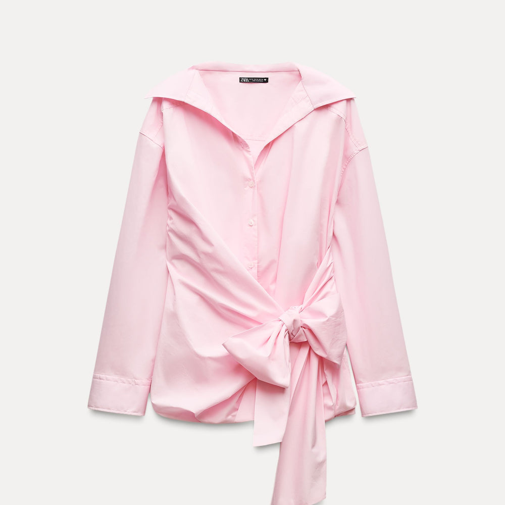 Moudda ZARA - Chemise oversized popeline nœud - Tunisie 2