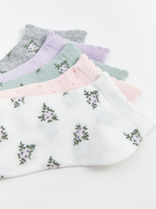 Moudda LC Waikiki - Chaussettes pour sneakers Femme Ecru - Tunisie 3