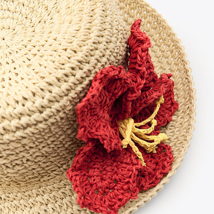 Moudda ZARA - Chapeau Tressé Papier - Fleur Crochet - Tunisie 3