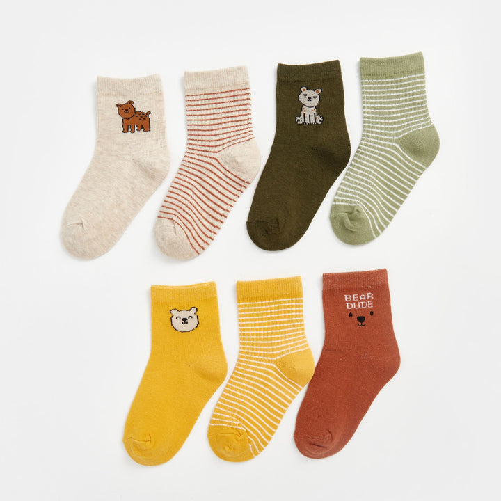 Moudda LC Waikiki - Chaussettes courtes Garçon Mélange beige - Tunisie 1