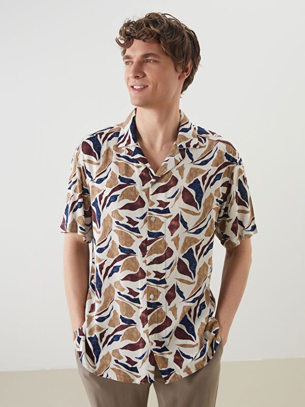 Moudda LC Waikiki - Chemise imprimée manches courtes en tissu tissé pour Homme - Tunisie 1