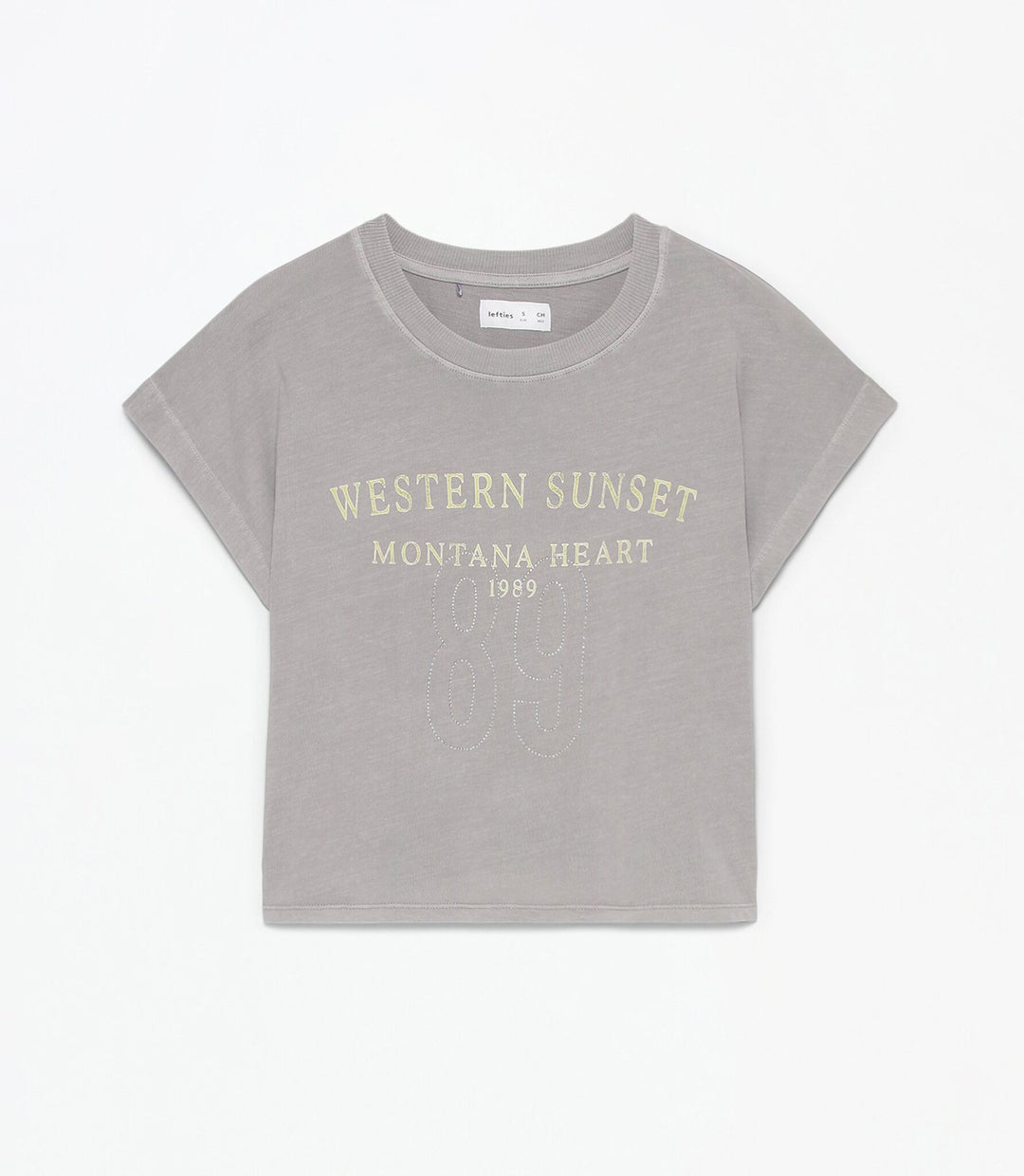 Moudda Lefties - T-Shirt Slub Jersey - Imprimé Lavé Fille D4 - Tunisie 1