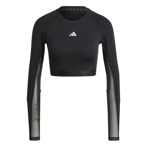 Moudda Adidas - T-shirt d’entraînement Hyperglam avec coupe cropped et manches longues - Tunisie 1