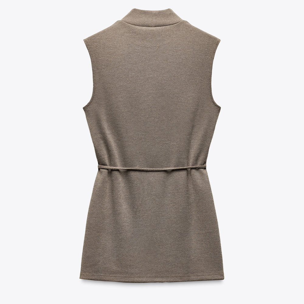 Moudda ZARA - Top - Col Perkins & Ceinture Soft Piqué - Tunisie 2