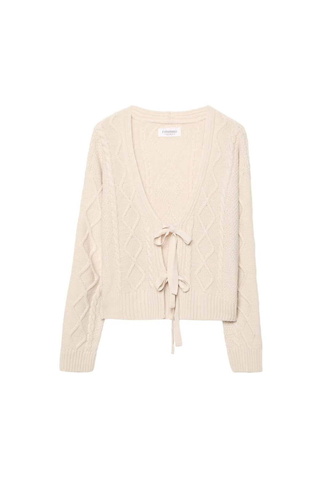 Moudda STRADIVARIUS - Cardigan en Maille à Tresses avec Nœuds - Tunisie 1