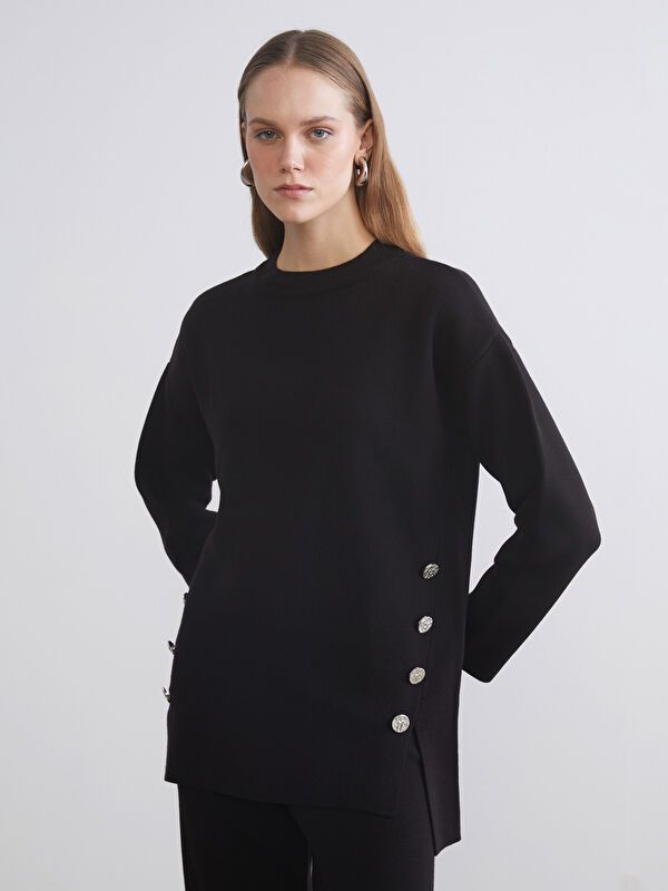 Moudda LC Waikiki - Pull tricot épais Femme Noir - Tunisie 1