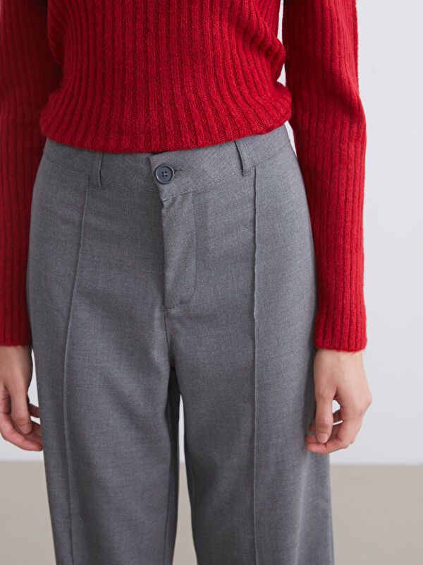 Moudda LC Waikiki - Pantalon tissé moyen Femme Gris - Tunisie 3