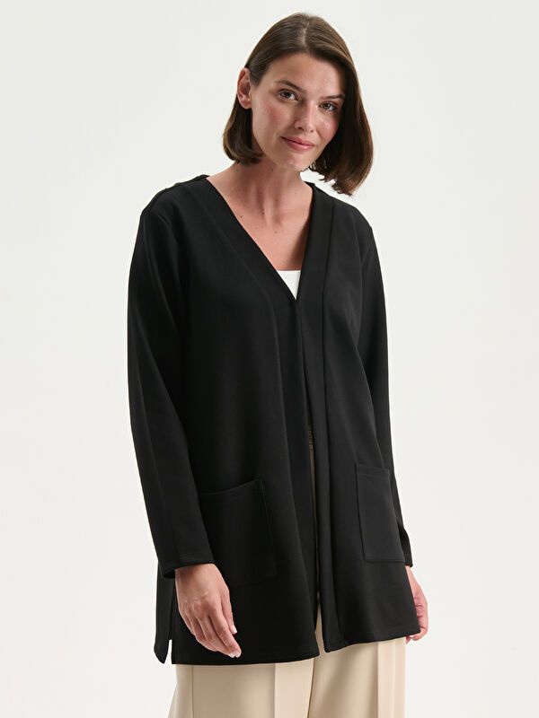 Moudda LC Waikiki - Cardigan jersey Femme Noir - Tunisie 1