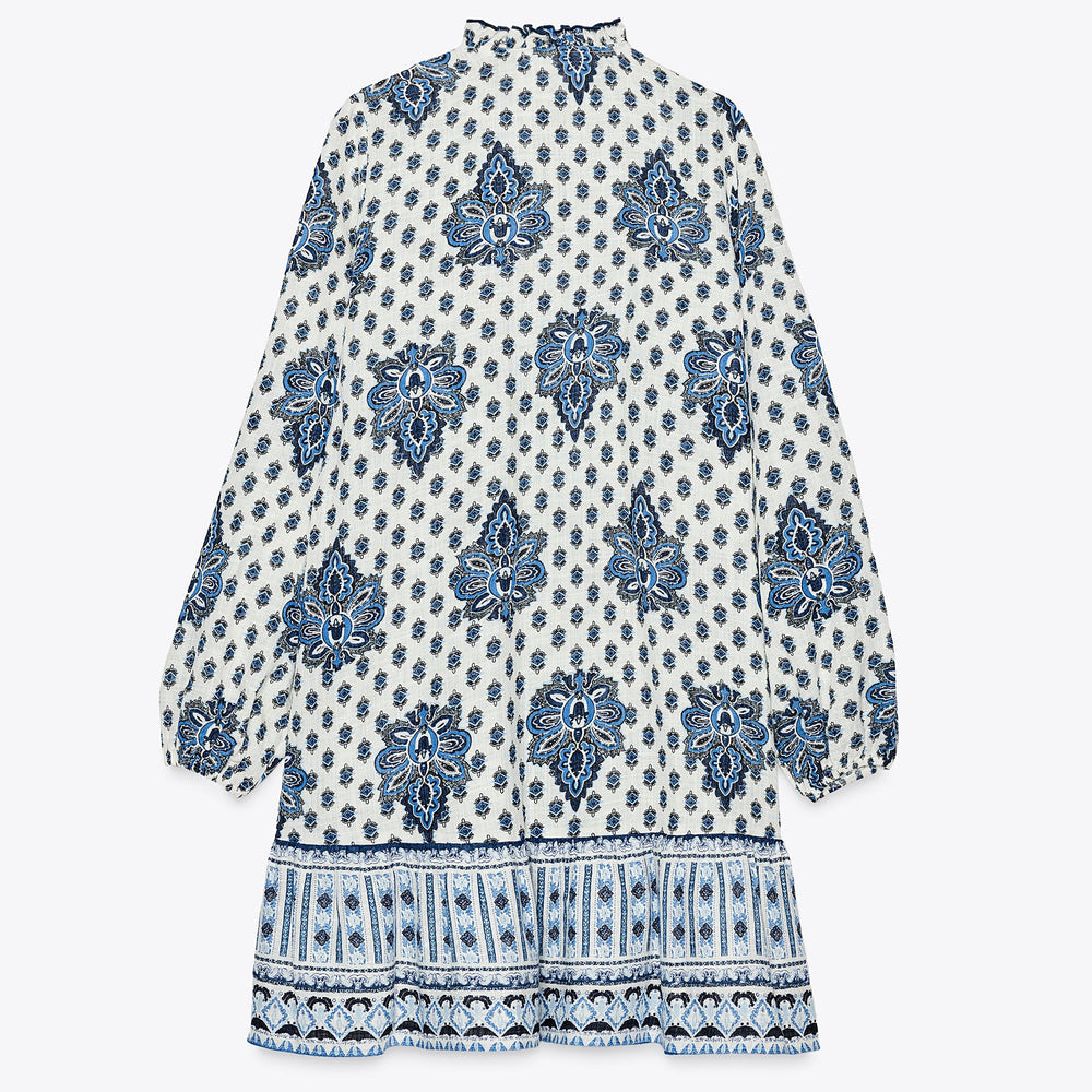 Moudda ZARA - Robe Mini Coton/Viscose - Imprimé Grec - Tunisie 2