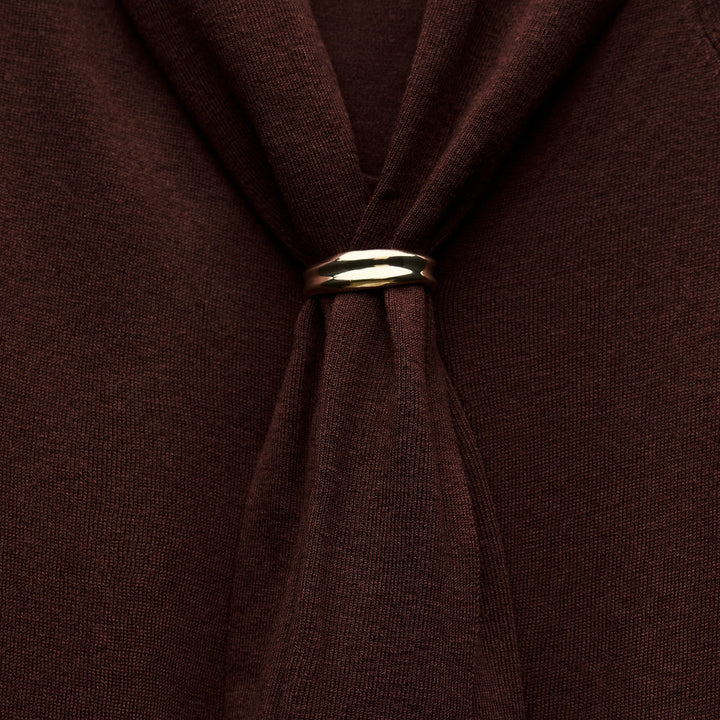 Moudda ZARA - Pull col drapé et broche - Tunisie 3