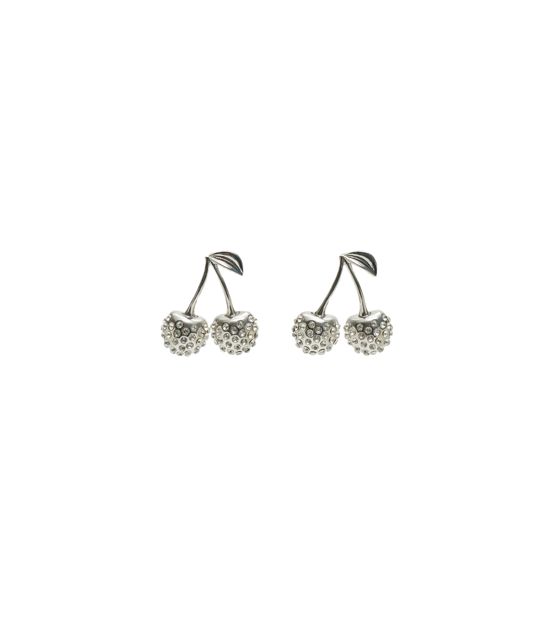 Moudda STRADIVARIUS - Boucle d'Oreille Cerise Strass - Tunisie 1