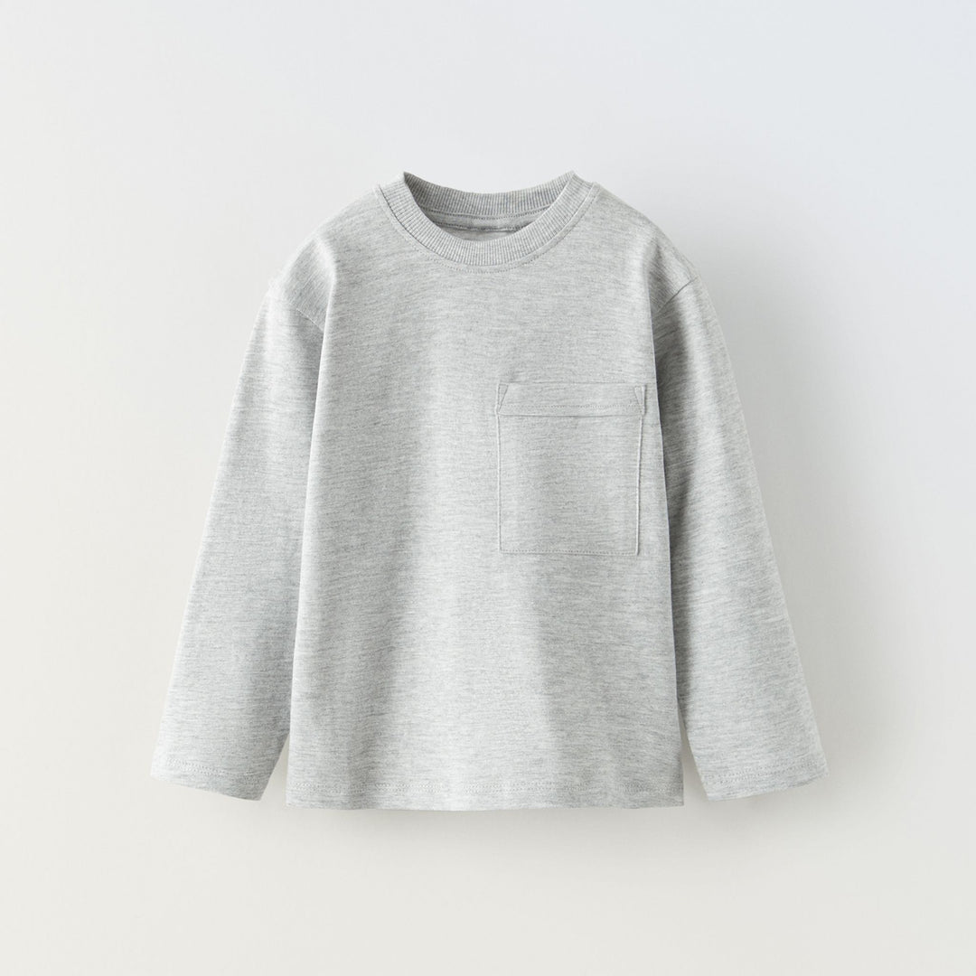 Moudda ZARA - Gris Vigo – t-shirt basique manches longues bio - Tunisie 1