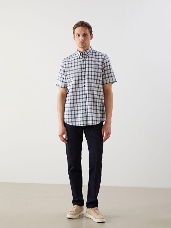Moudda LC Waikiki - Chemise à carreaux manches courtes en tissu tissé pour Homme - Tunisie 2
