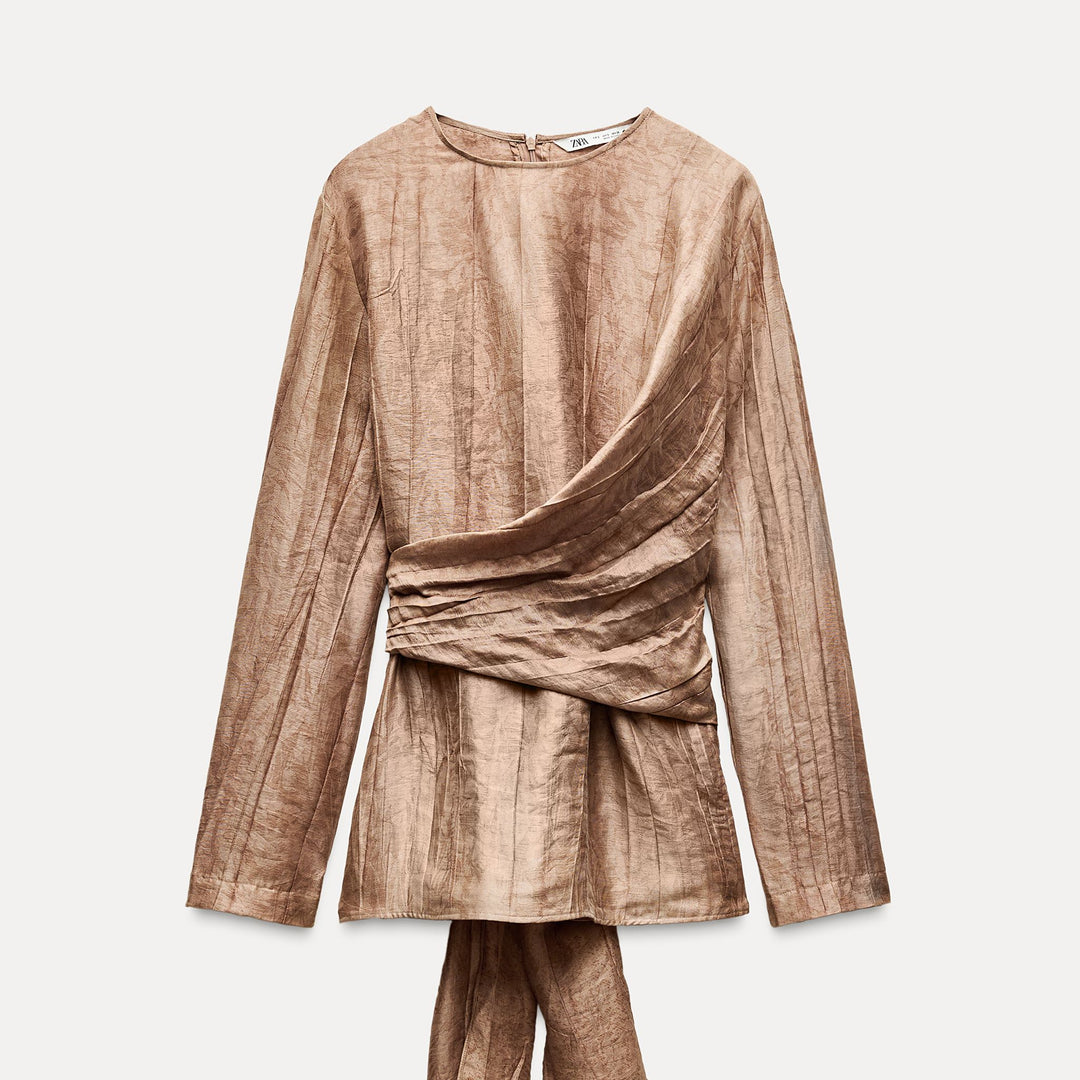 Moudda ZARA - La chemise jacquard enveloppante - Tunisie 2