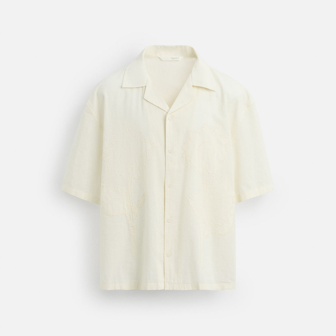 Moudda ZARA - Chemise - Broderie Fleur Ton sur Ton (Gelato Summer) - Tunisie 1