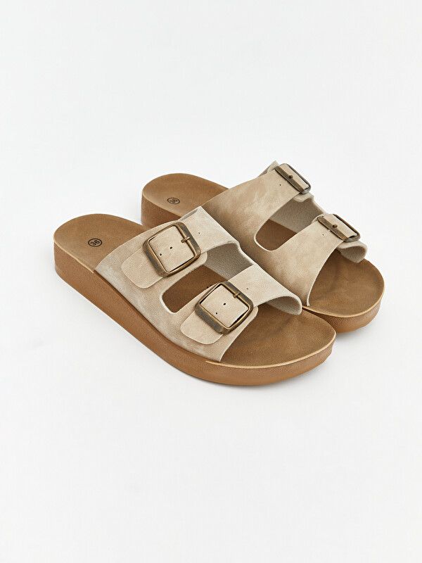Moudda LC Waikiki - Pantoufles pour Femme couleur Beige - Tunisie 1