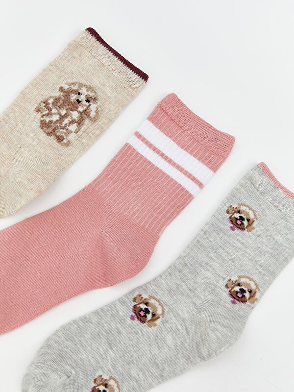 Moudda LC Waikiki - Chaussettes courtes Fille Mélange beige - Tunisie 2