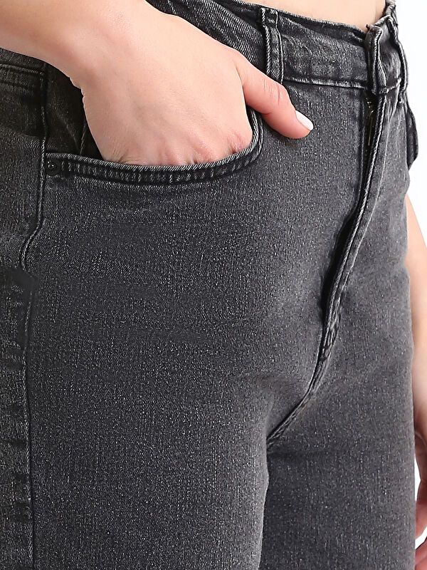 Moudda LC Waikiki - Pantalon jean tissé basique Femme Rodéo noir+m - Tunisie 3