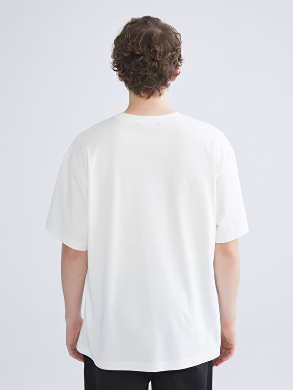 Moudda LC Waikiki - T-shirt jersey basique manches courtes Homme Ecru - Tunisie 4