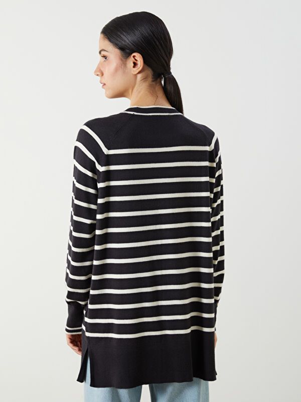 Moudda LC Waikiki - Tunique en tricot Femme Rayures noires - Tunisie 4